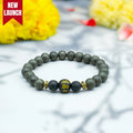 Raw Pyrite Bracelet with Buddha Mantra