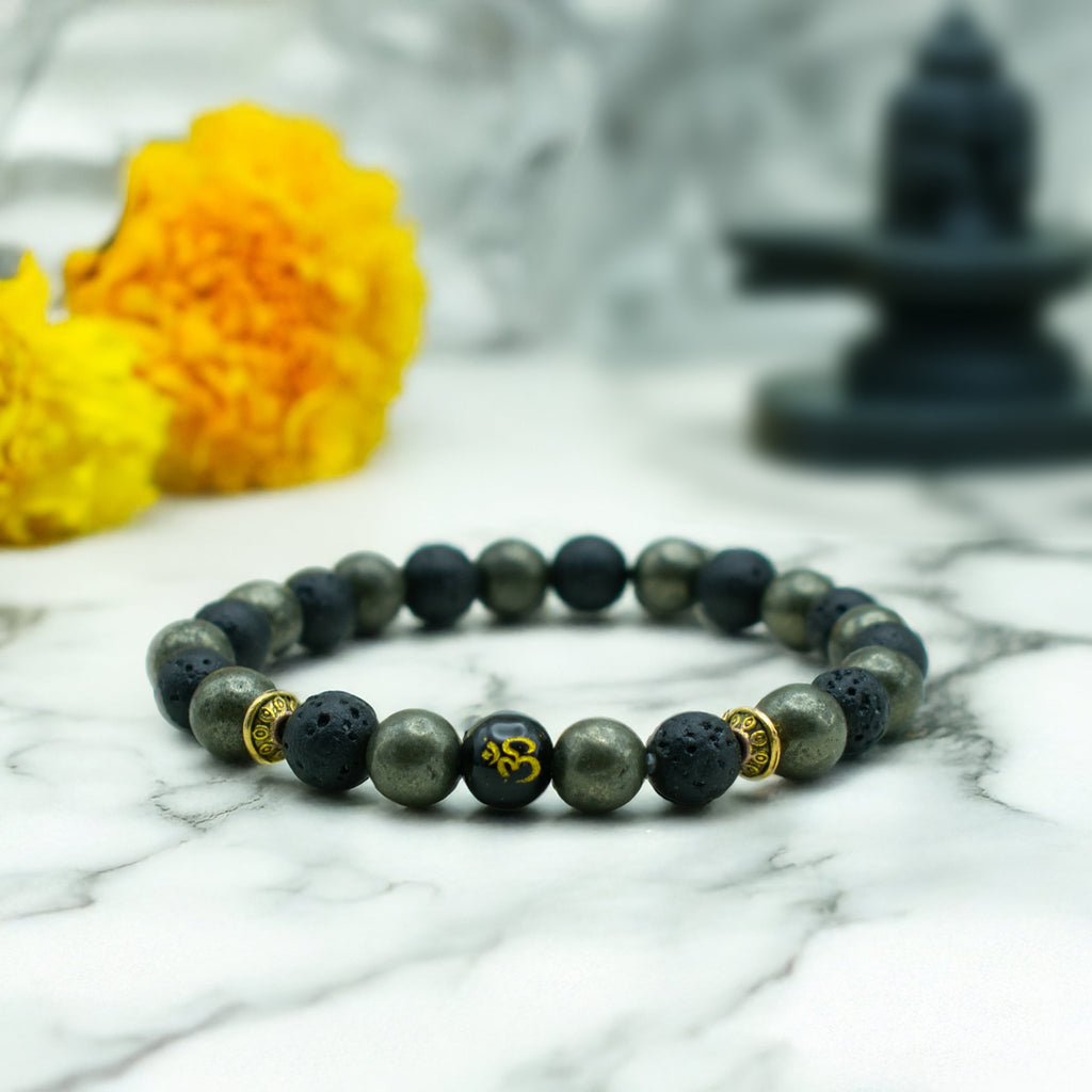 Wealth OM Pyrite Bracelet