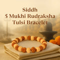 Kashi Siddh 5 Mukhi Rudraksha Tulsi Bracelet