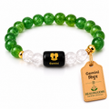 Gemini (मिथुन राशि) Zodiac Green Aventurine & Milky Quartz Bracelet || 𝟮𝟭 𝗠𝗮𝘆 – 𝟮𝟬 𝗝𝘂𝗻 ||