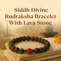 Kashi Siddh Divine Rudraksha Bracelet With Lava Stone