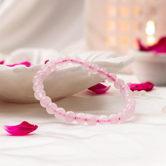 Rose Quartz Bracelet (Women - 6mm Beads)
