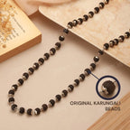Karungali Malai Silver Cap Plated Necklace