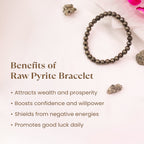 Raw Pyrite Bracelet (Women - 6mm Beads)