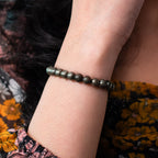 Raw Pyrite Bracelet (Women - 6mm Beads)