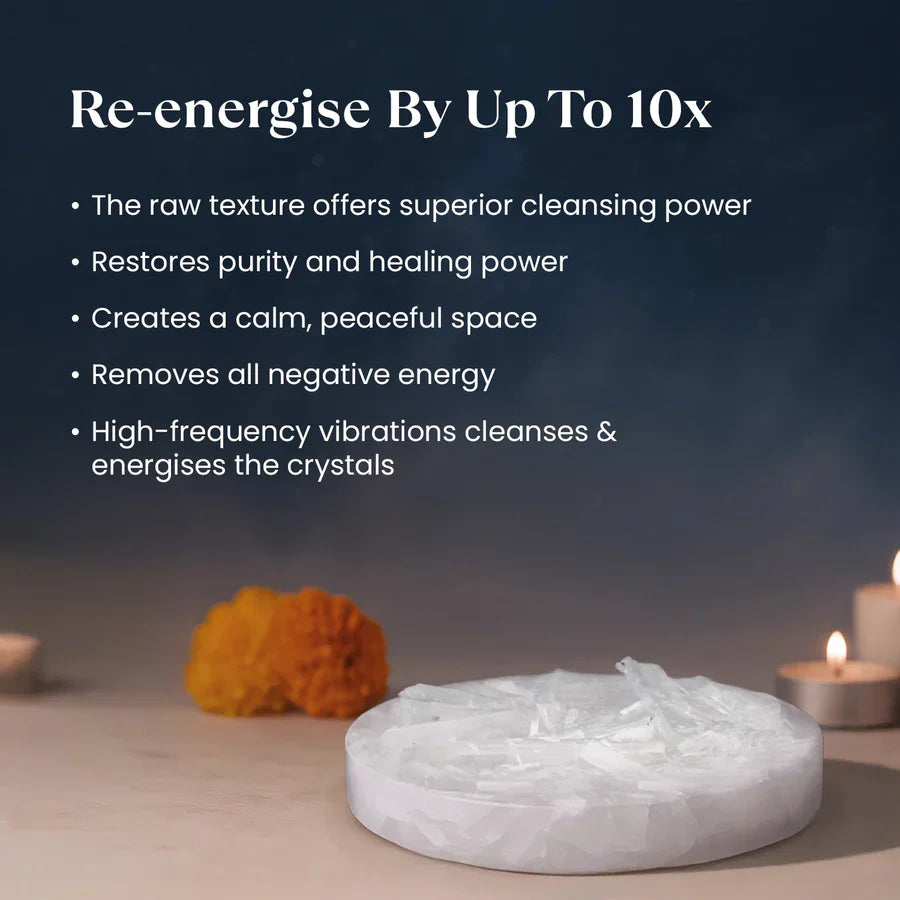 OM Pyrite Wealth Combo with Raw Selenite Plate