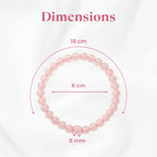 Rose Quartz Bracelet (Women - 6mm Beads)