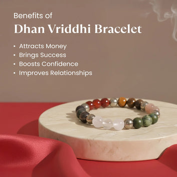 Dhan Vriddhi with Rose Quartz & Evil Eye Bracelet Combo