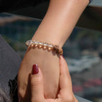 Kashi Siddh 5 Mukhi Rudraksha Bracelet With White Crystals