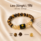 Leo (सिंह राशि) Zodiac Tiger Eye & Citrine Bracelet || 𝟮𝟯 𝗝𝘂𝗹 – 𝟮𝟮 𝗔𝘂𝗴 ||