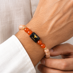 Taurus (वृषभ राशि) Zodiac Sunstone & Carnelian Bracelet || 𝟮𝟬 𝗔𝗽𝗿 – 𝟮𝟬 𝗠𝗮𝘆 ||