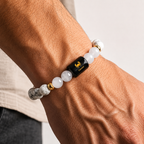 Cancer (कर्क राशि) Zodiac Howlite & Milky Quartz Bracelet || 𝟮𝟭 𝗝𝘂𝗻 – 𝟮𝟮 𝗝𝘂𝗹 ||