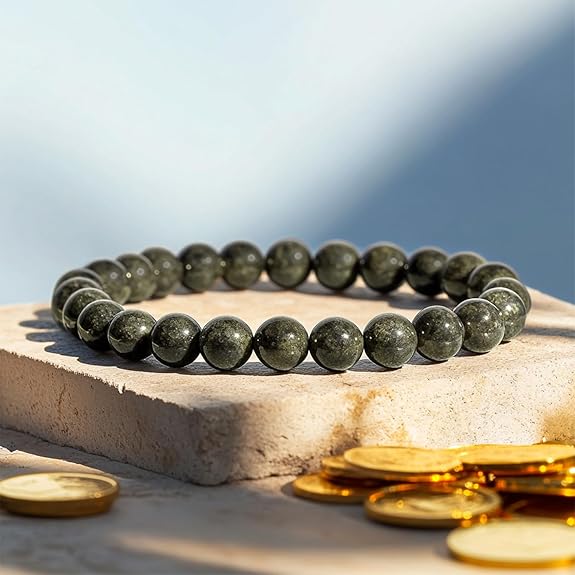 Raw Pyrite Bracelet with FREE Raw Selenite Plate
