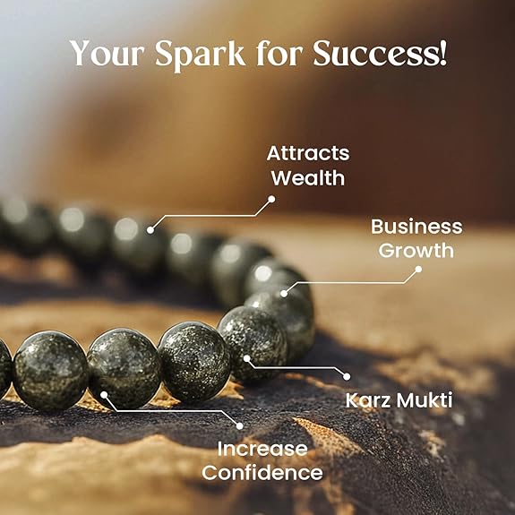 Raw Pyrite Bracelet with FREE Raw Selenite Plate