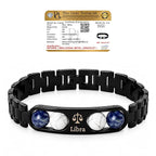 Libra Zodiac Bracelet in Black Metal | Trendy Astrology Jewellery Gift