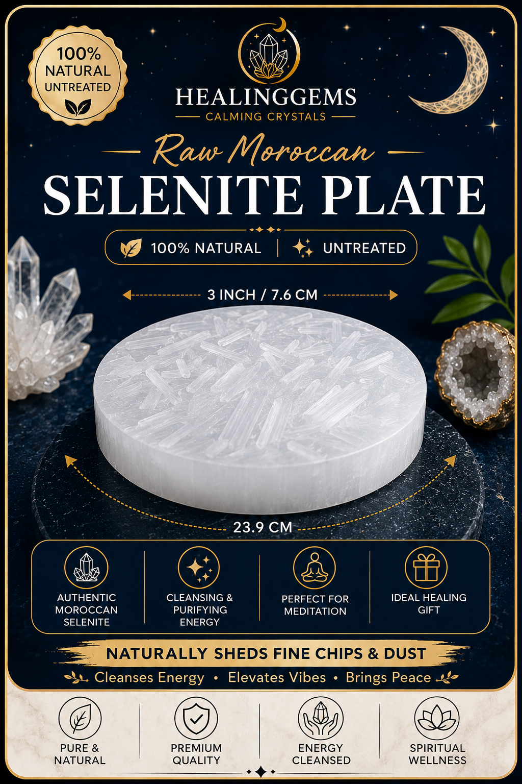 Maha Lakshmi Siddh Dhan Yog Bracelet | FREE Selenite Plate