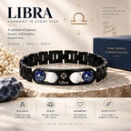 Libra Zodiac Bracelet in Black Metal | Trendy Astrology Jewellery Gift