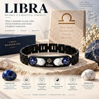 Libra Zodiac Bracelet in Black Metal | Trendy Astrology Jewellery Gift