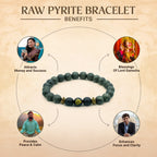 Raw Pyrite Bracelet with Ganesh Bead