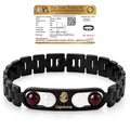 Black Metal Capricorn Zodiac Bracelet with Natural Stones  Adjustable Style Astrology Jewellery