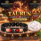 Black Metal Taurus Zodiac Bracelet for Men and Women, Stylish Bull Sign Astrology Jewellery, Trendy Everyday Wear Gift