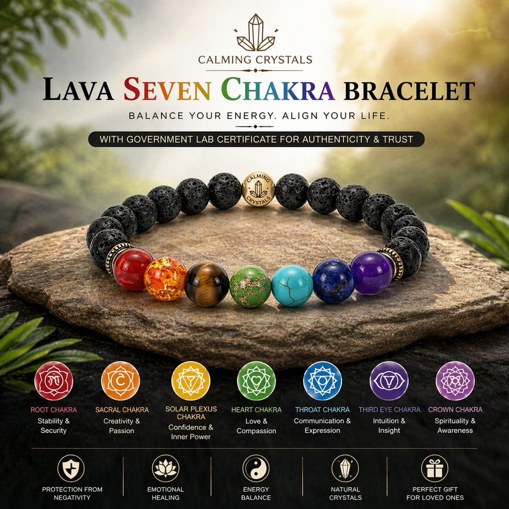 7 Chakra Bracelet for Men & Women | Healing Crystal Bracelet