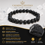 Natural Lava Rock Bracelet | 8mm Black Volcanic Stone Bracelet