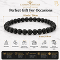 Natural Lava Rock Bracelet | 8mm Black Volcanic Stone Bracelet