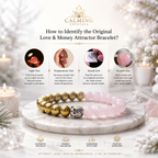 Rose Quartz & Golden Pyrite Buddha Bracelet | Love, Wealth & Healing Crystal Bracelet