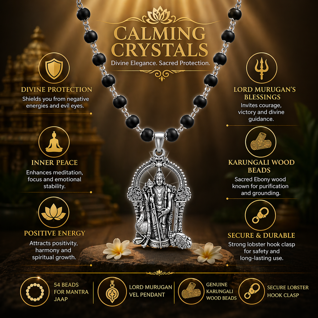 Karungali Murugan Vel Mala - 54 Beads