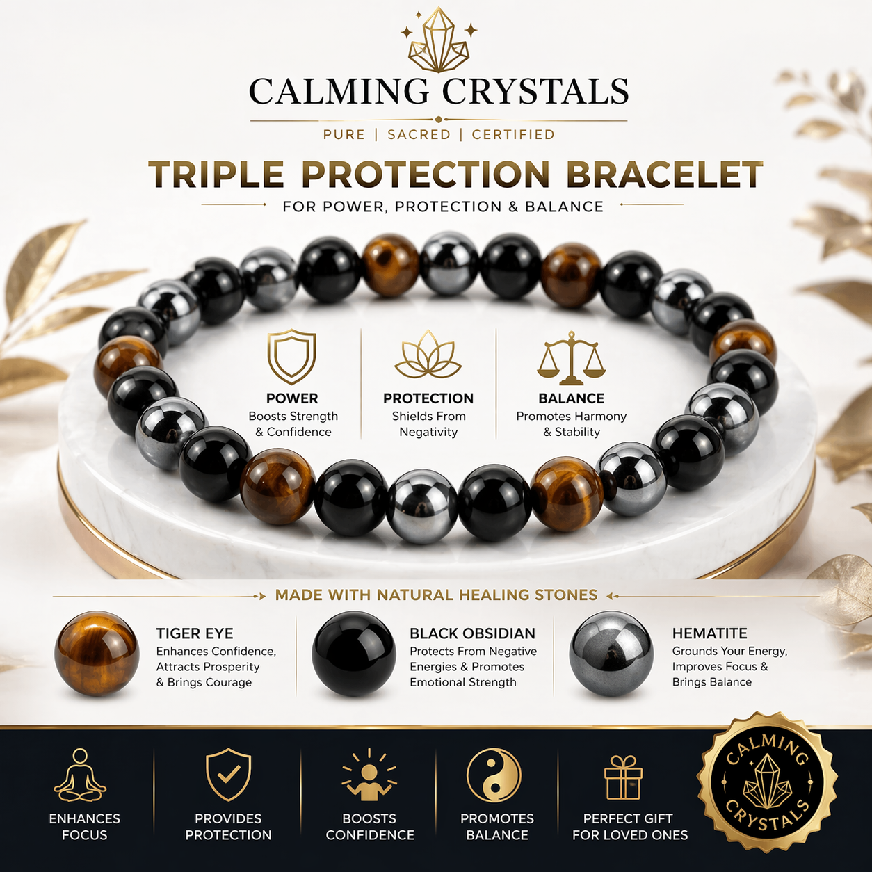 Money Maker Bracelet with FREE Raw Selenite Plate