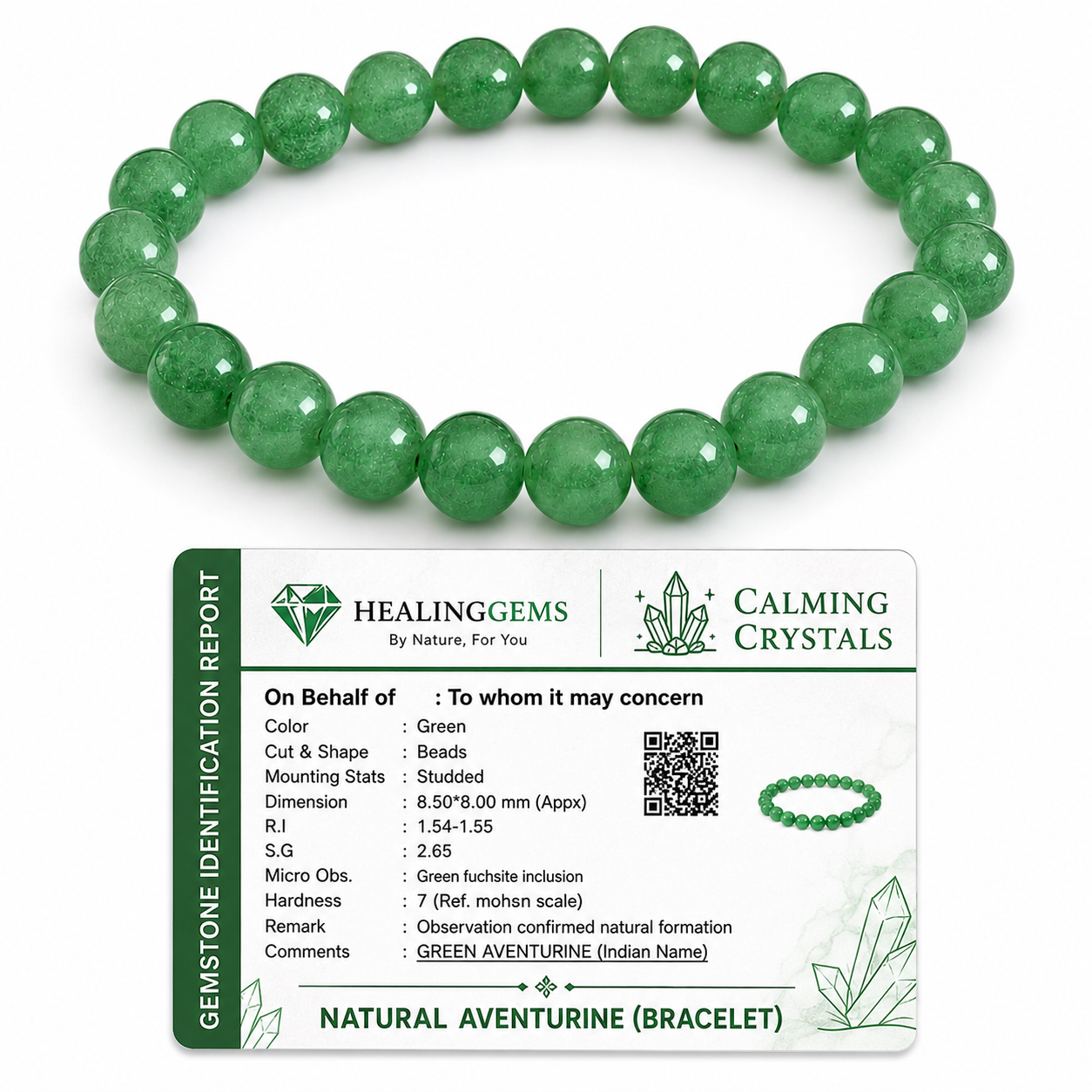 Green Aventurine Bracelet for Luck, Prosperity & Abundance