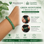 Green Aventurine Bracelet for Luck, Prosperity & Abundance