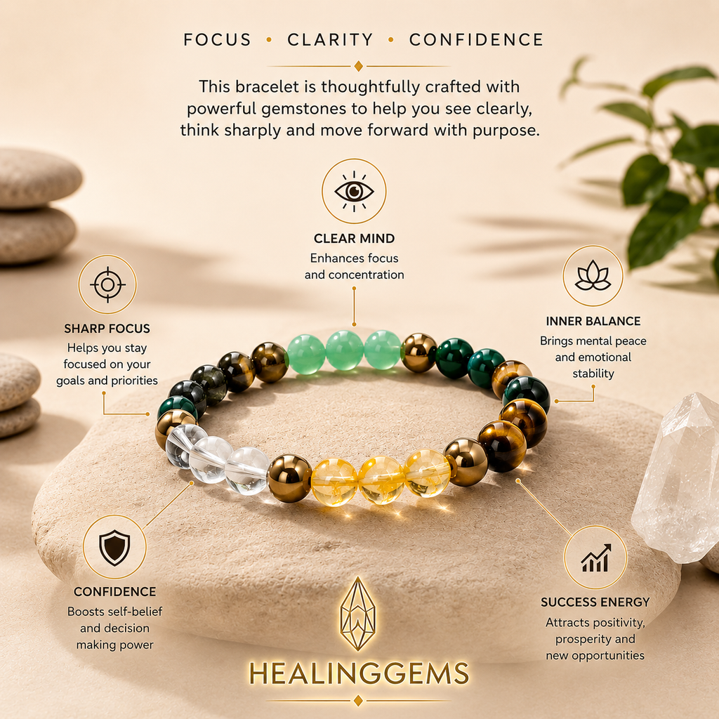 Dhan Yog 8mm Bracelet With Free Raw Selenite Plate