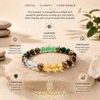 Dhan Yog 8mm Bracelet With Free Raw Selenite Plate