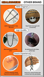 Karungali Malai Silver Cap Plated Necklace