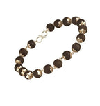 Karungali Malai Silver Cap Bracelet - Ebony Wood