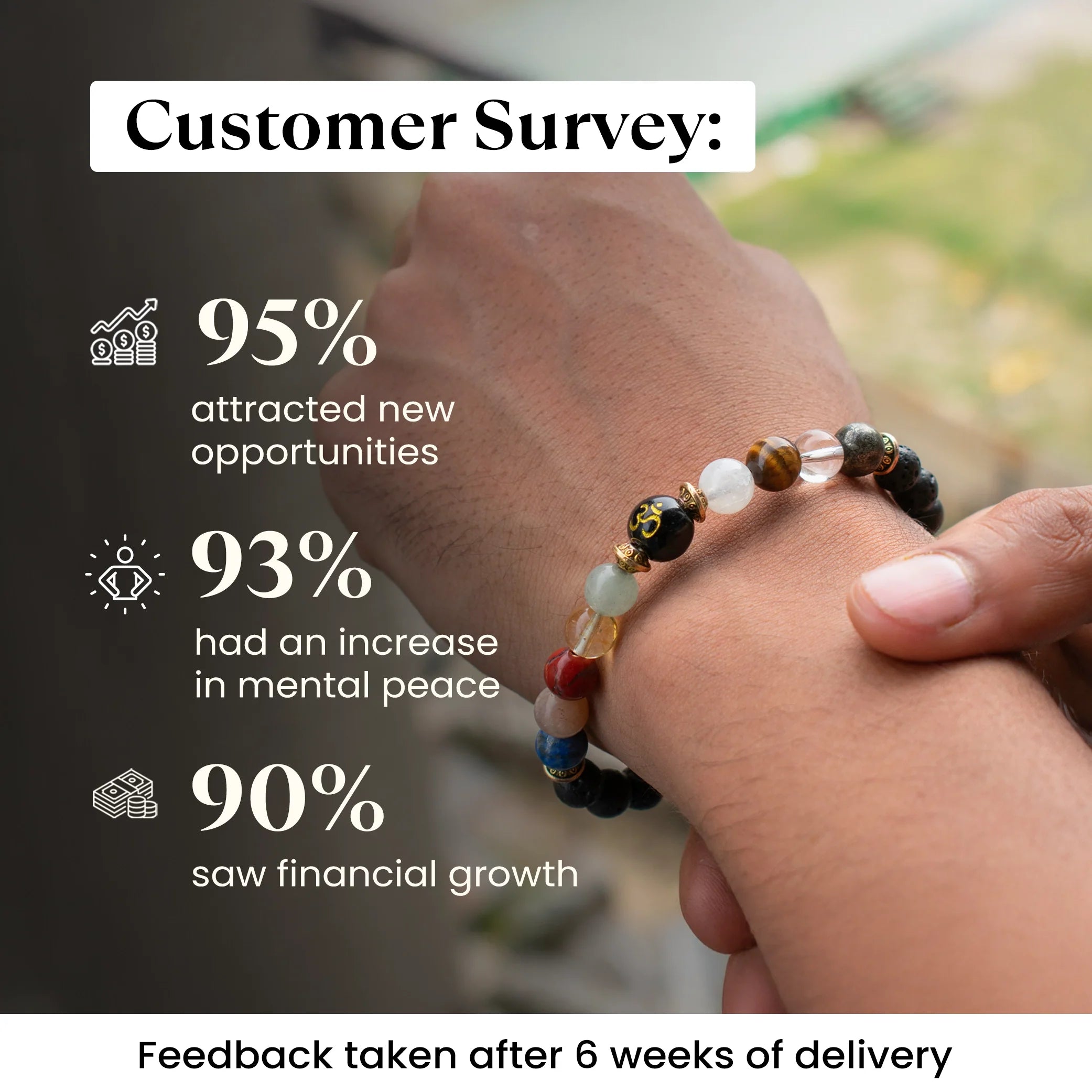 Navgrah Shanti Bracelet with FREE Raw Selenite Plate