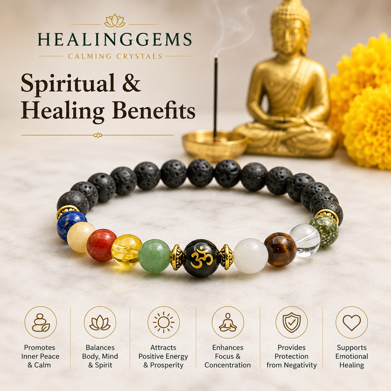 Navgraha Bracelet | 9 Planet Gemstone Bracelet for Balance