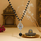 Original Karungali OM Shiva Trishool Mala for Men & Women | Certified Ebony Wood Spiritual Necklace for Meditation, Protection, Energy Healing & Shiva Bhakti"