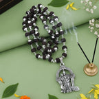 Karungali Mala for Protection & Energy Healing – Lord Murugan Locket Silver Capped Lord Murugan Pendant