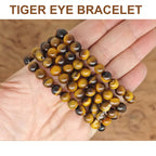 Natural Tiger Eye Crystal Bracelet for Men & Women | Protection, Confidence & Success Energy Stone