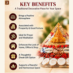 Gomti Chakra Laxmi Pyramid with Shree Yantra, Rudraksha & White Kaudi for Vastu Decor, Home Temple & Diwali Gifting