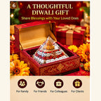 Gomti Chakra Laxmi Pyramid with Shree Yantra, Rudraksha & White Kaudi for Vastu Decor, Home Temple & Diwali Gifting