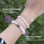 Rose Quartz Bracelet (Women - 6mm Beads)