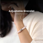Rose Quartz Bracelet with FREE Raw Selenite Plate