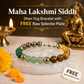 Maha Lakshmi Siddh Dhan Yog Bracelet | FREE Selenite Plate