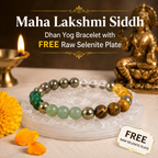 Maha Lakshmi Siddh Dhan Yog Bracelet | FREE Selenite Plate